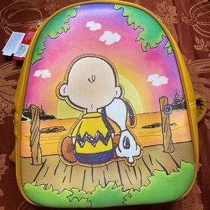Loungefly Charlie Brown Snoopy Sunset Peanuts Mini Backpack